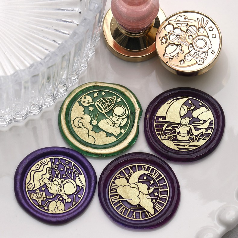 실링왁스 인장 스탬프 헤드 테마 스페이스 동물 빈티지 우주 4,900원