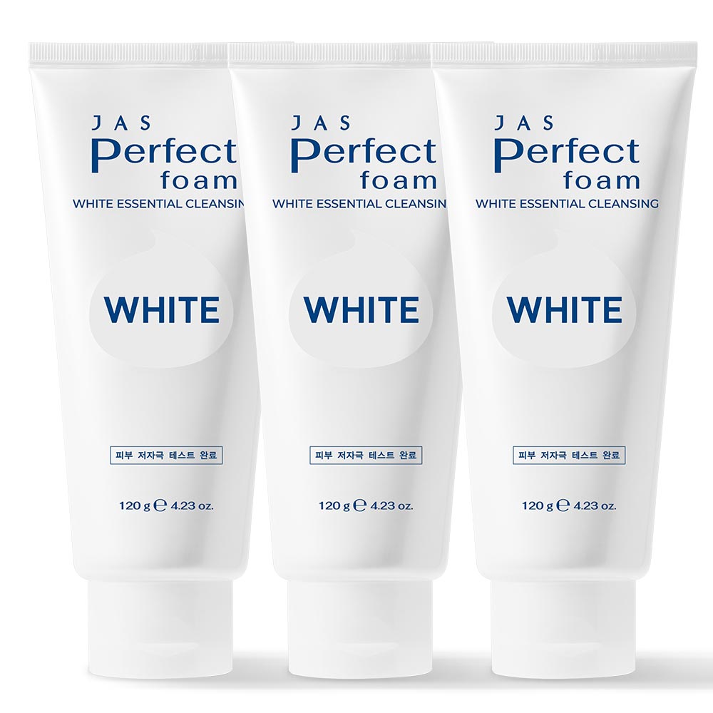 쟈스 퍼펙트 클렌징폼 화이트, 3개, 120g 9,900원