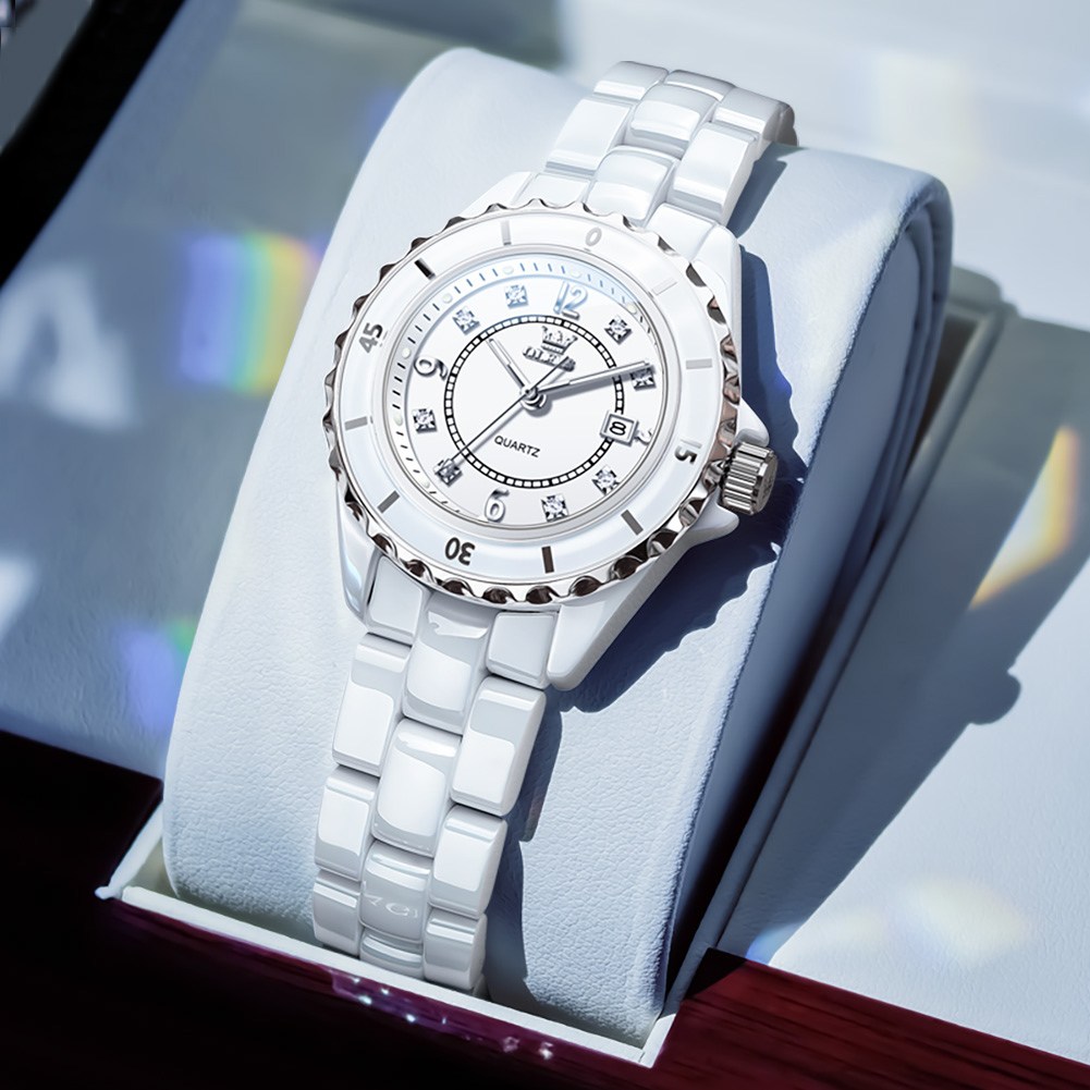 OLEVS 여성손목시계 정품쿼츠 럭셔리 명품 워터프루프 야광 세라믹시계 63,800원