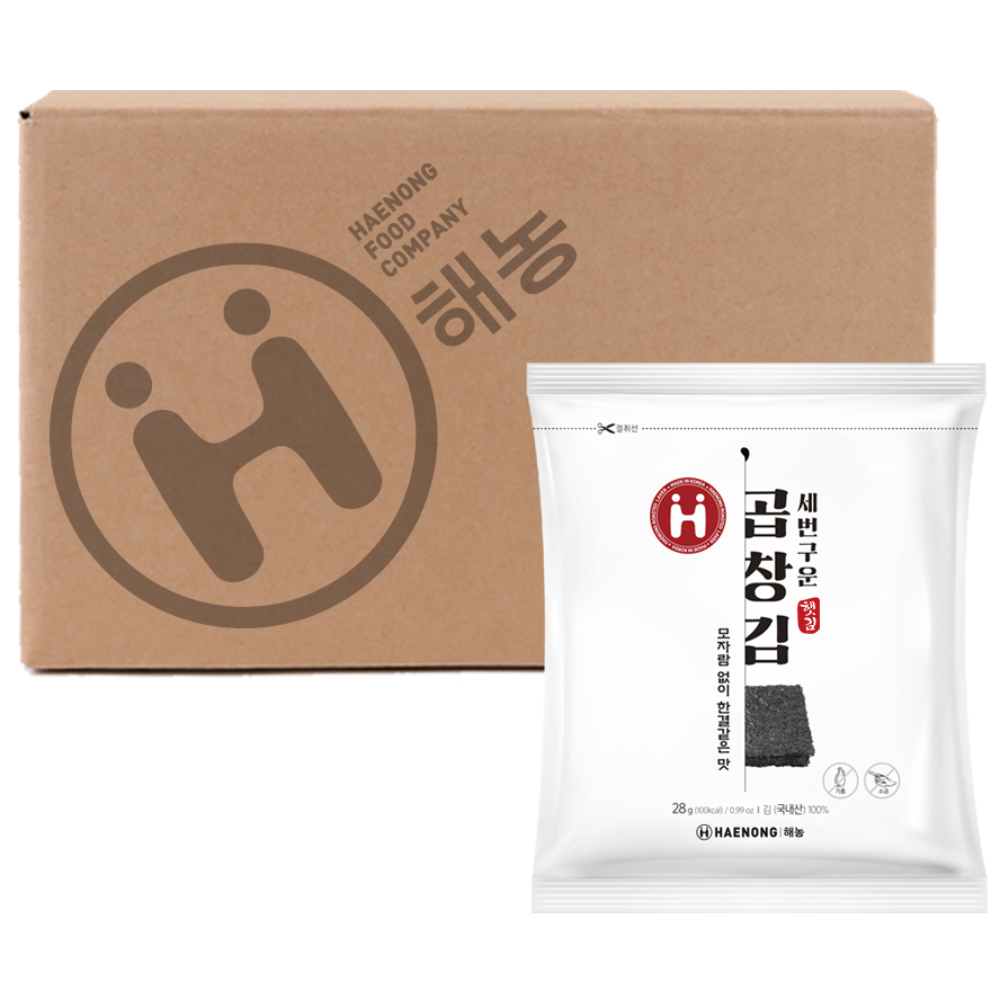 해농 햇김 세번구운 곱창김 28g 49,600원