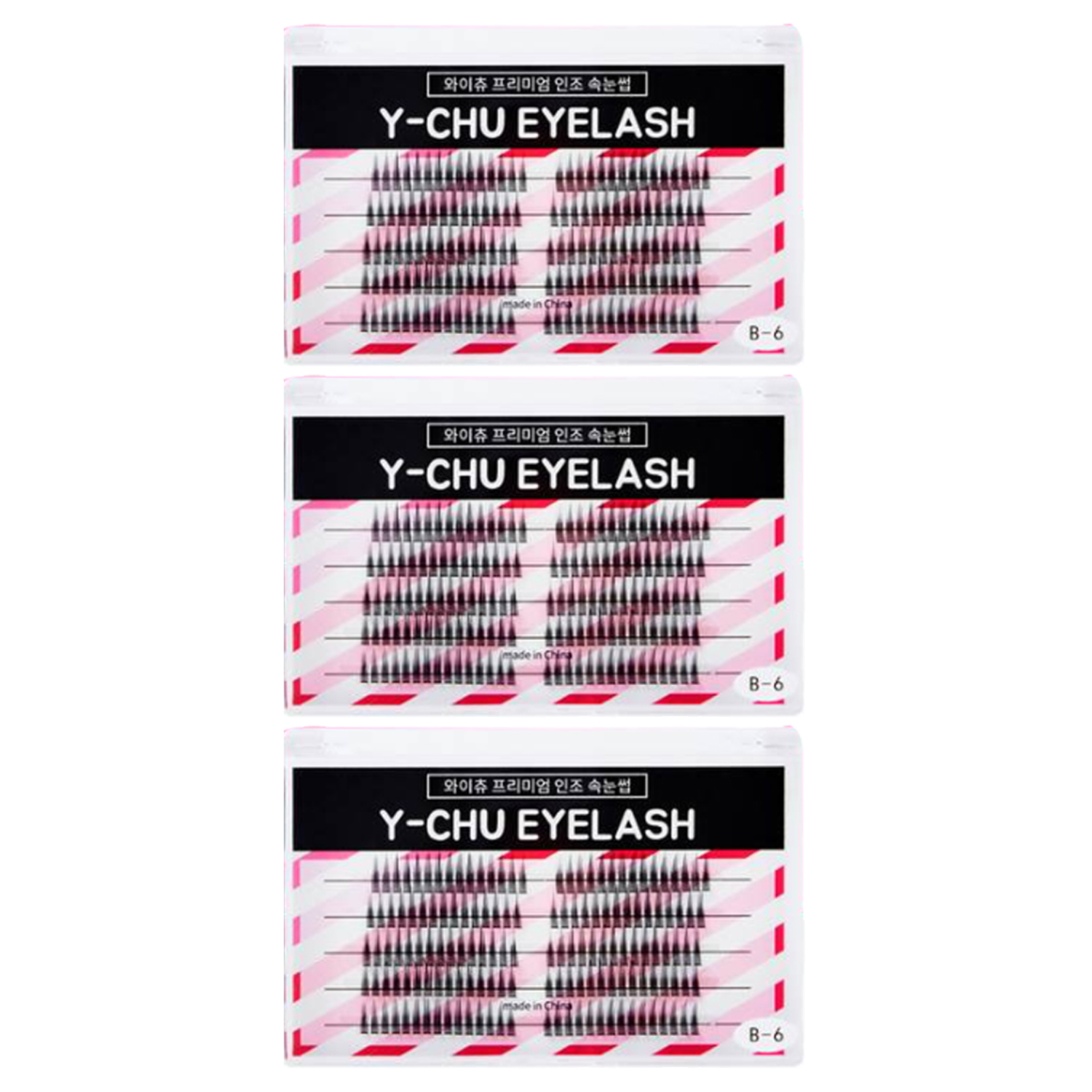 와이츄 프리미엄 가닥 속눈썹 혼합 B-6-1 150p 세트, 블랙, 3세트 23,700원