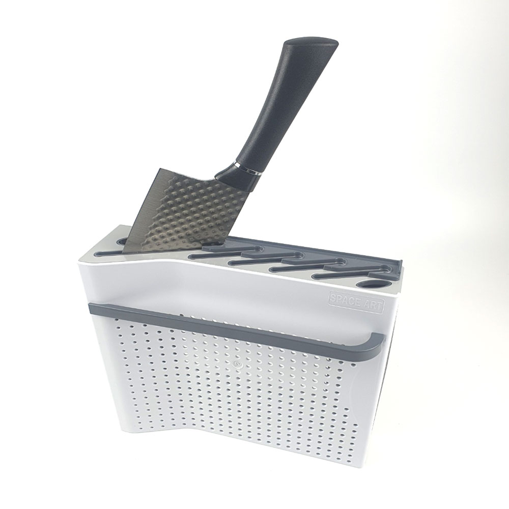 제이엠 중식도칼꽂이함 안전잠금칼꽂이 잠금 칼집 주방 칼 가위 과도 중식도, 1개, 화이트 8,000원