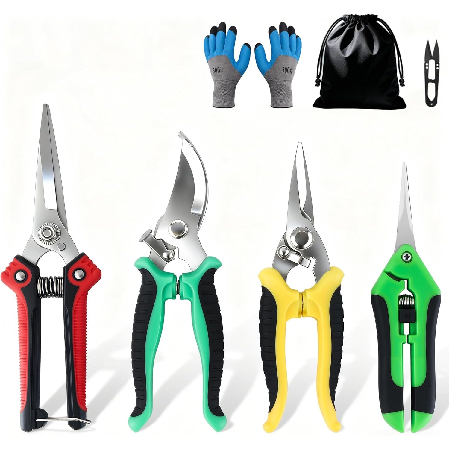 혼색 스테인리스 원예 전지가위 세트 가정용 다기능 과수 화초 정원 분재 가지치기용 5종, 1세트 25,980원