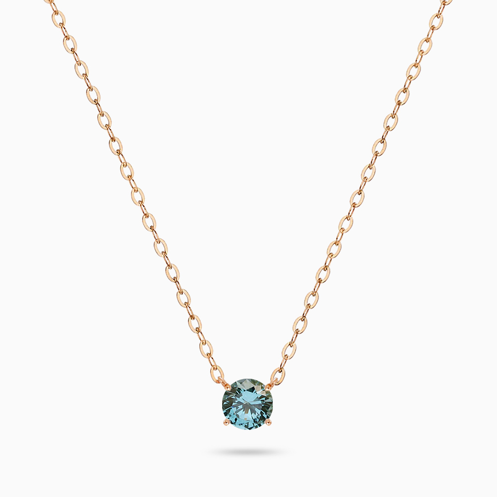 에버링 14K 금 목걸이 블루 다이아몬드 0.3캐럿(3부) 시드_NBDM4603 Diamond Necklace Gift 827,000원