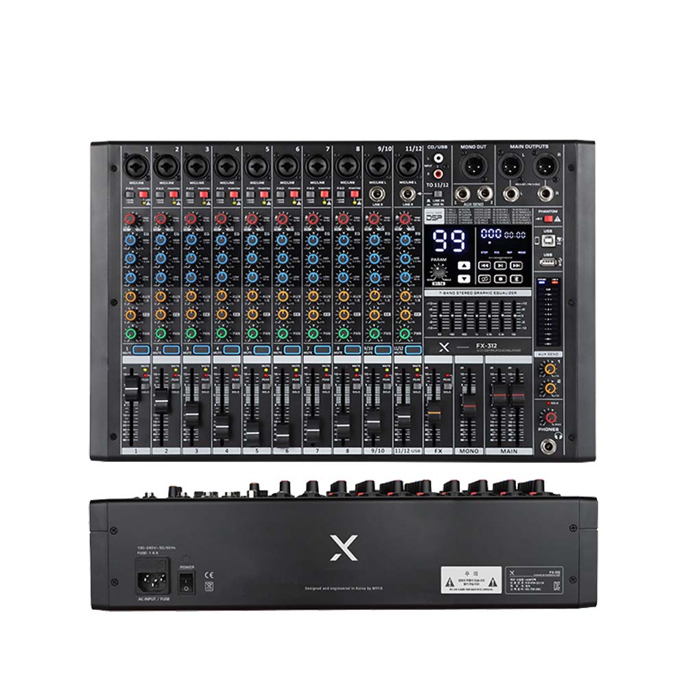 마이픽스 X시리즈 12채널 USB DSP 이펙터 오디오 믹서, EA, FX-312 980,000원