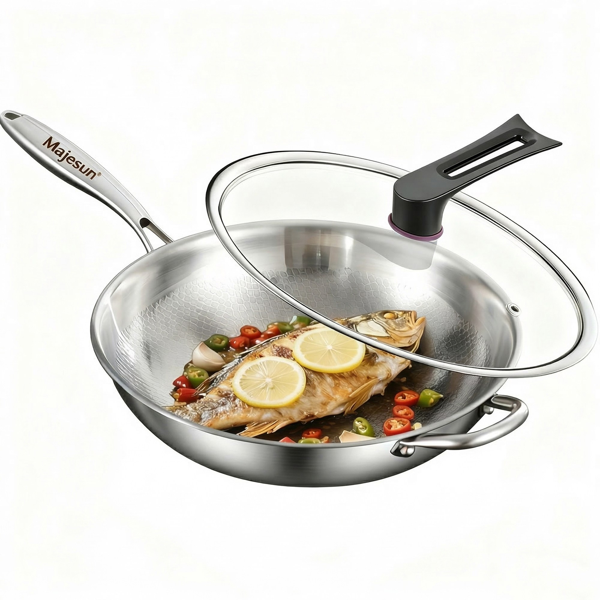 Majesun 무코팅 프라이팬 304티타늄 스테인레스 논스틱 인덕션 가스레인지 겸용, 1개, 34cm 56,900원