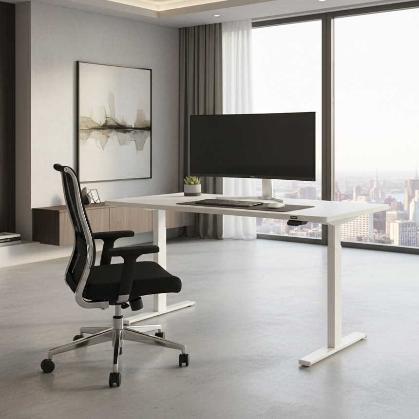 에렉투스 슈퍼매트 리낙 듀얼 높이조절 모션데스크 화이트 1400x750 스탠다드 1,040,000원