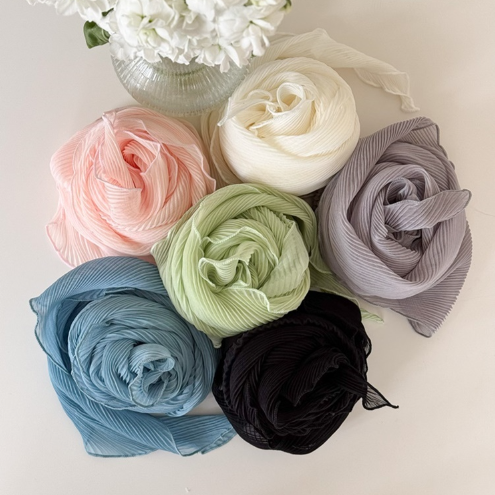 시원한 인견 주름 플리츠 롱 스카프 중년 여성 코디 엄마 선물 9,900원