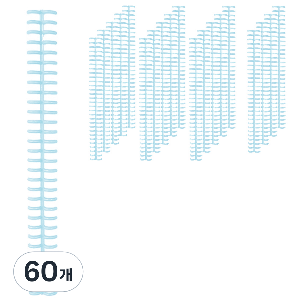 마다꾸미 라운드형 제본링 컬러 루즈링 24 중형, 스카이블루, 60개, 12mm 38,700원