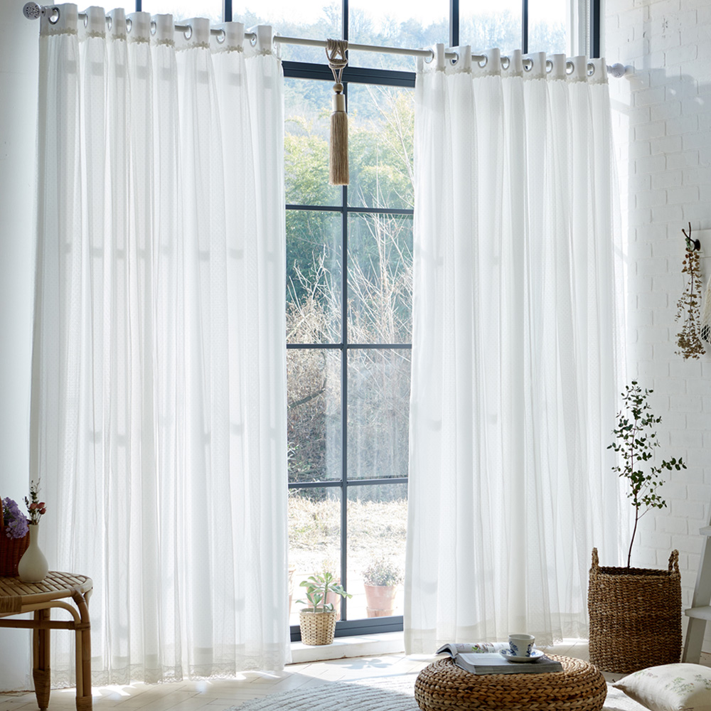 뷰하우스 스텔라 이중 레이스커튼 2p 39,220원