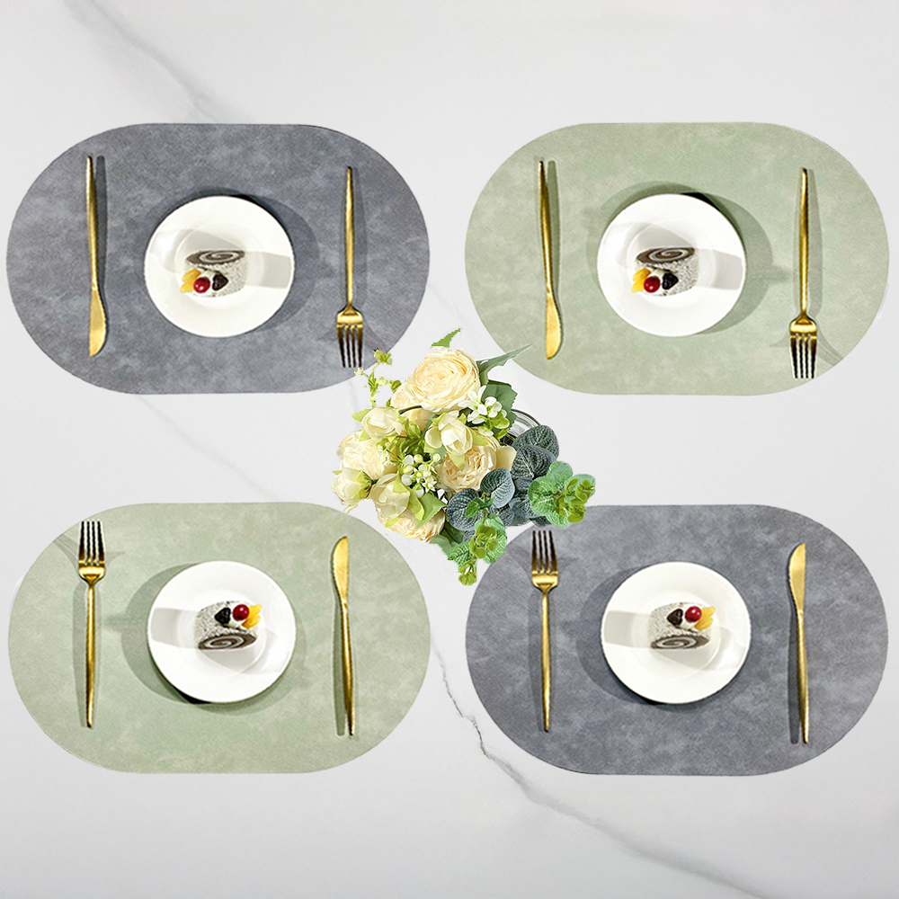 엘빈리빙 더스티 라운드 양면 식탁매트 4p 세트 9,900원