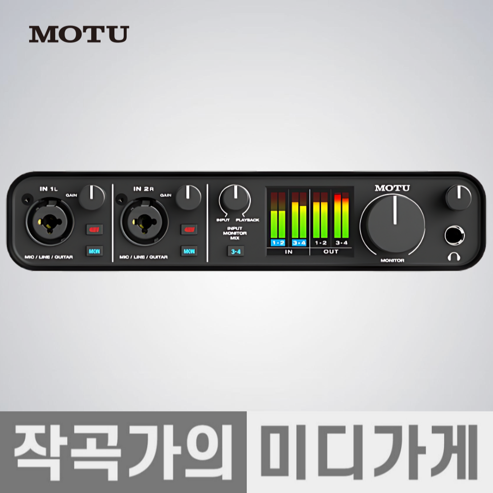 [작곡가의 미디가게] MOTU M4 모투 엠포 USB 오디오인터페이스 motum4 홈레코딩 오인페 작곡 미디 425,000원