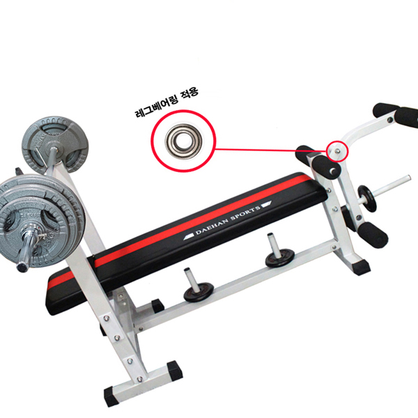 대한스포츠 레그벤치 역기봉 1500 + C형 주물 10~80kg 세트 259,000원