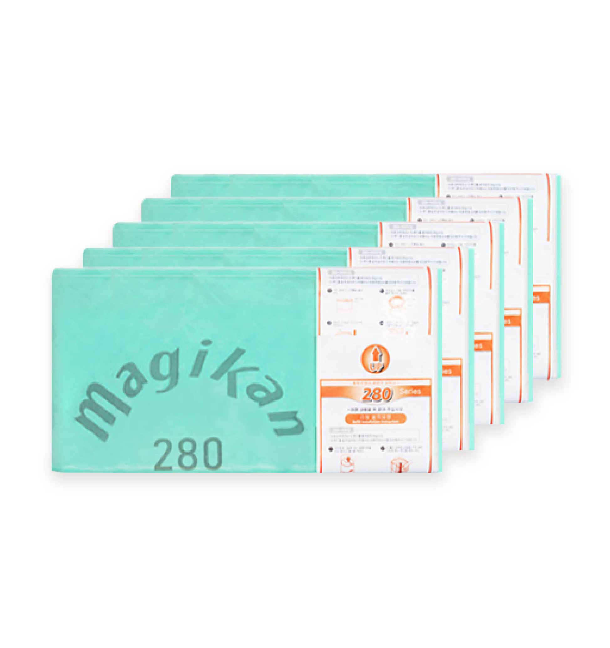 매직캔 280 그린 로고리필 기저귀 쓰레기봉투, 5개, 25L 13,640원