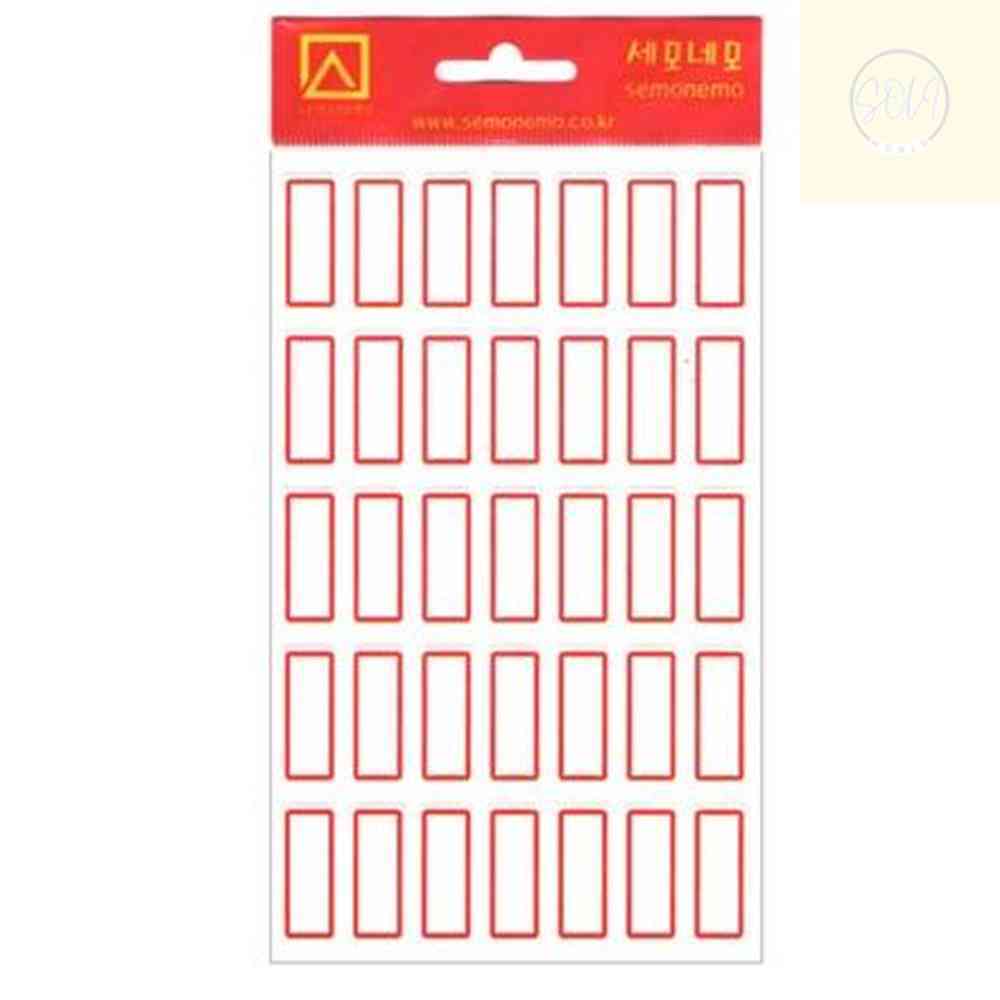 세모네모 1000 일반견출지 10-111R 적색 10매 / 10x24 800원