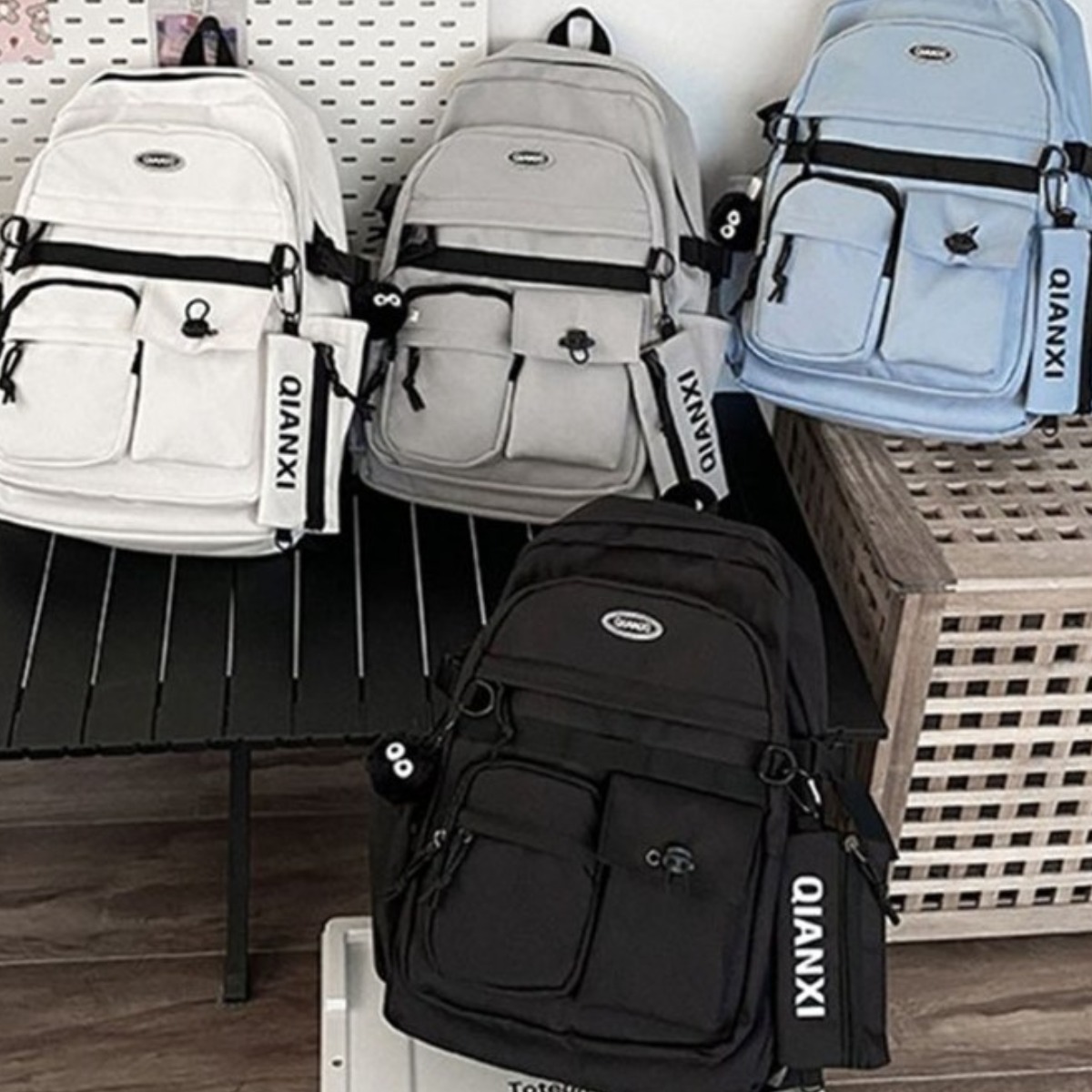 앤로이드 캐주얼 파우치 백팩 학교 책가방 팩션 신학기 남자 여자 가방 데일리 49,400원