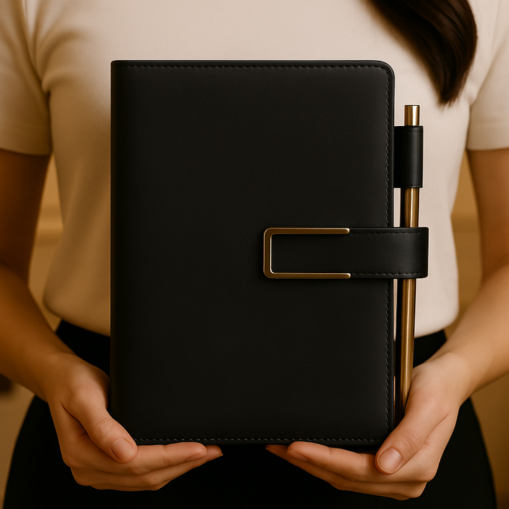 풀팩토리 A5 심플 버클 가죽 다이어리, 1개, 블랙 8,300원