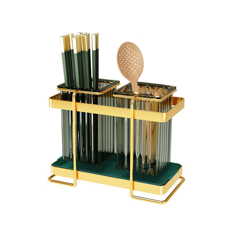 레디박스 고급 모던 골드 물빠짐 수저통, 사각형, 1세트 12,800원