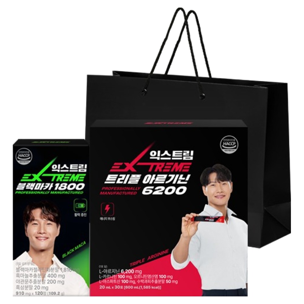 익스트림 트리플 아르기닌 6200 600ml + 블랙마카 1800 120정 패키지 세트 + 쇼핑백, 120정, 1세트 71,900원