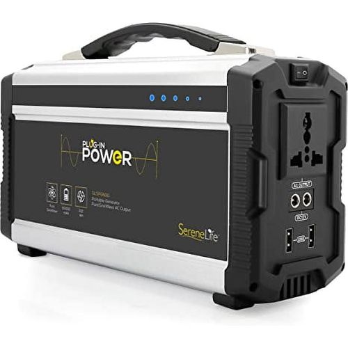 SereneLife SLSPGN30 Rechargeable Battery Portable Power Generator - 222-Watt Solar Panel Compatib 300,000원