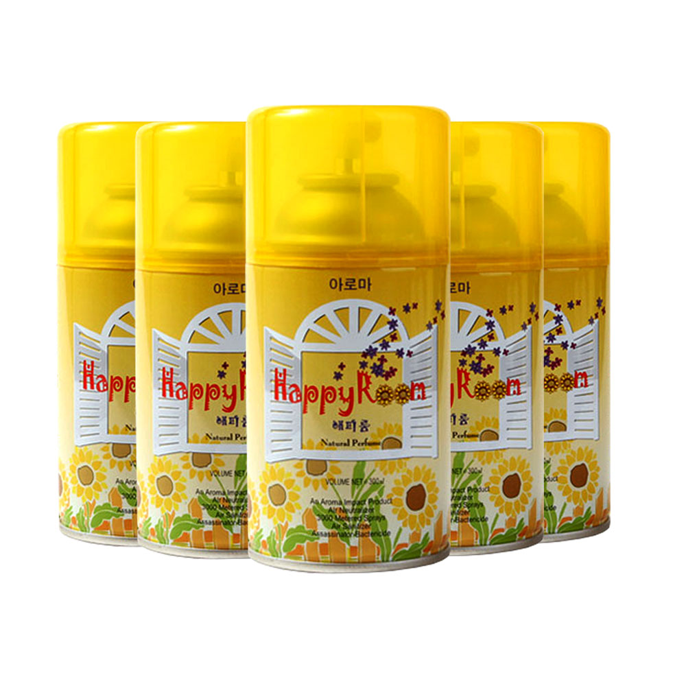 해피룸 옐로우 고농도 방향캔 280ml 사과향 5개세트 자동분사기 향캔 리필용 향캔 17,500원