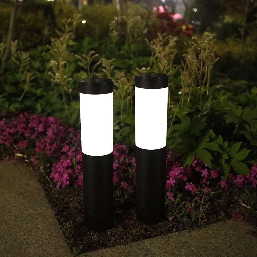 에이치케이셀 2색 LED 태양열 빅 원기둥 정원등 2개 1세트 29,900원