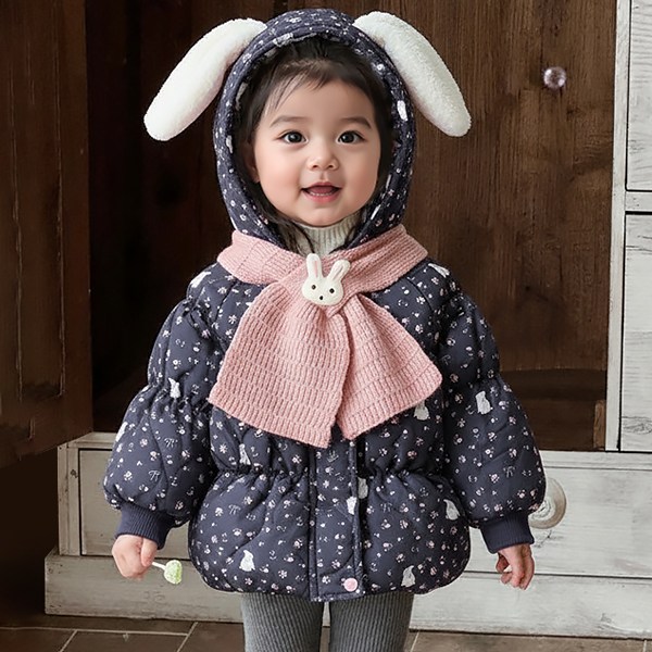 몽실이 윈터래빗 패딩점퍼 여아 아동 겨울 외출복 목도리 세트 귀달이 자매룩 신상 39,900원