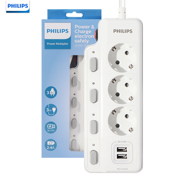 필립스 USB멀티탭 고용량 과부하차단 개별스위치 2구 3구 4구 25,760원