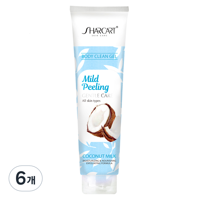 샤카트 페이스 바디 각질 제거 필링젤 코코넛밀크향, 310ml, 6개 49,100원