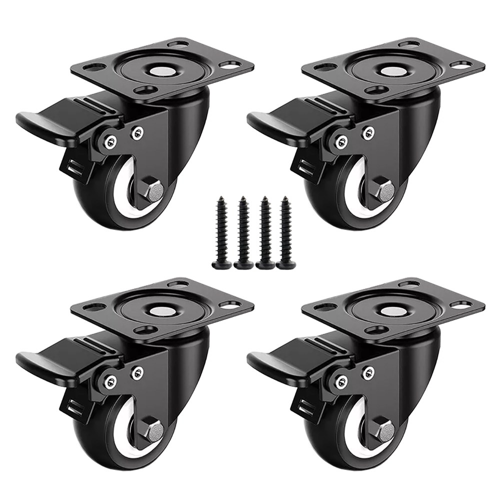 엠파이어 폴리우레탄 캐스터 평판 브레이크 바퀴 Z3 8,800원