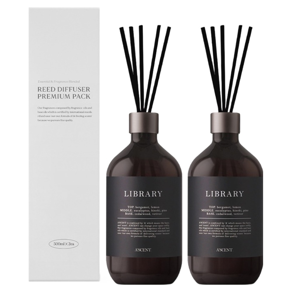 에이센트 퍼퓸드 디퓨저, 라이브러리, 500ml, 2개 18,900원