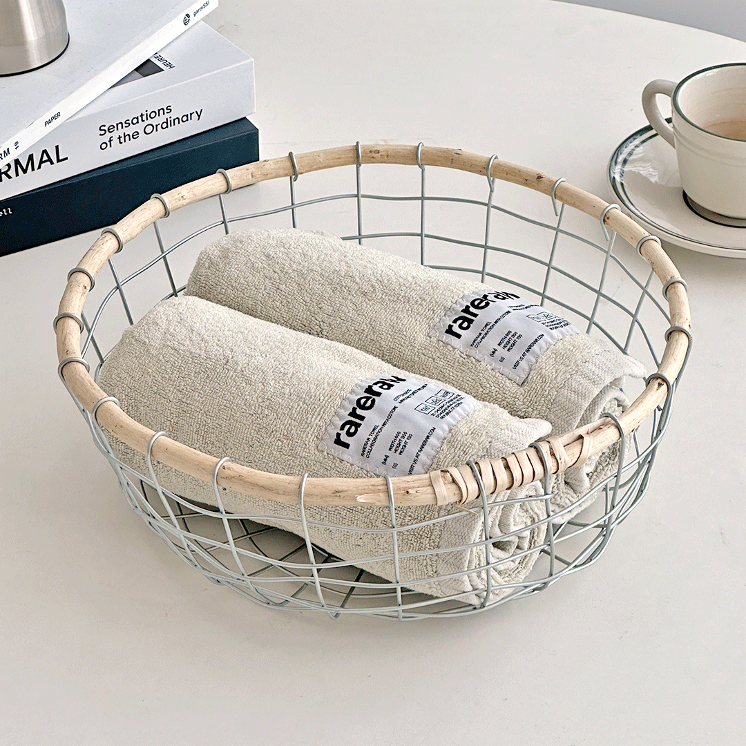 데미무드 코티 철제 원형 바스켓, 1개, 단일색상 12,400원