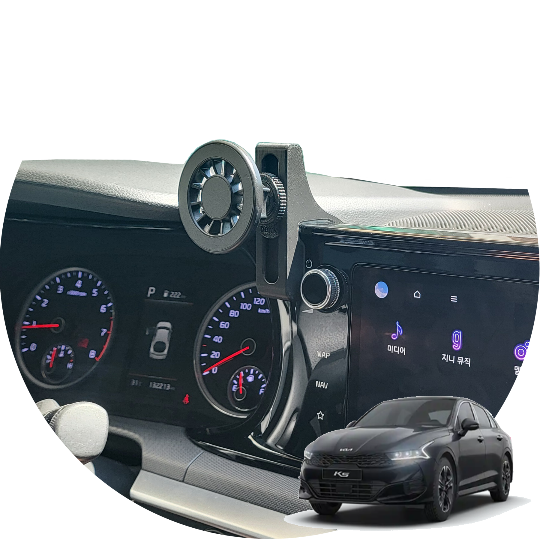 K5 DL3(2020년형~2023년형) 전용 맥세이프형 자석거치대, 검정, 1세트 23,500원