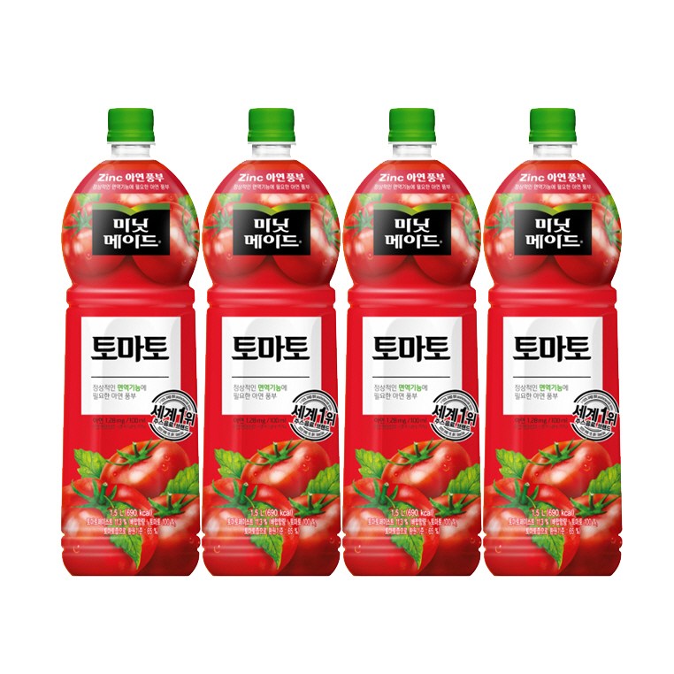 코카콜라 미닛메이드 토마토, 1.5L, 4개 10,200원