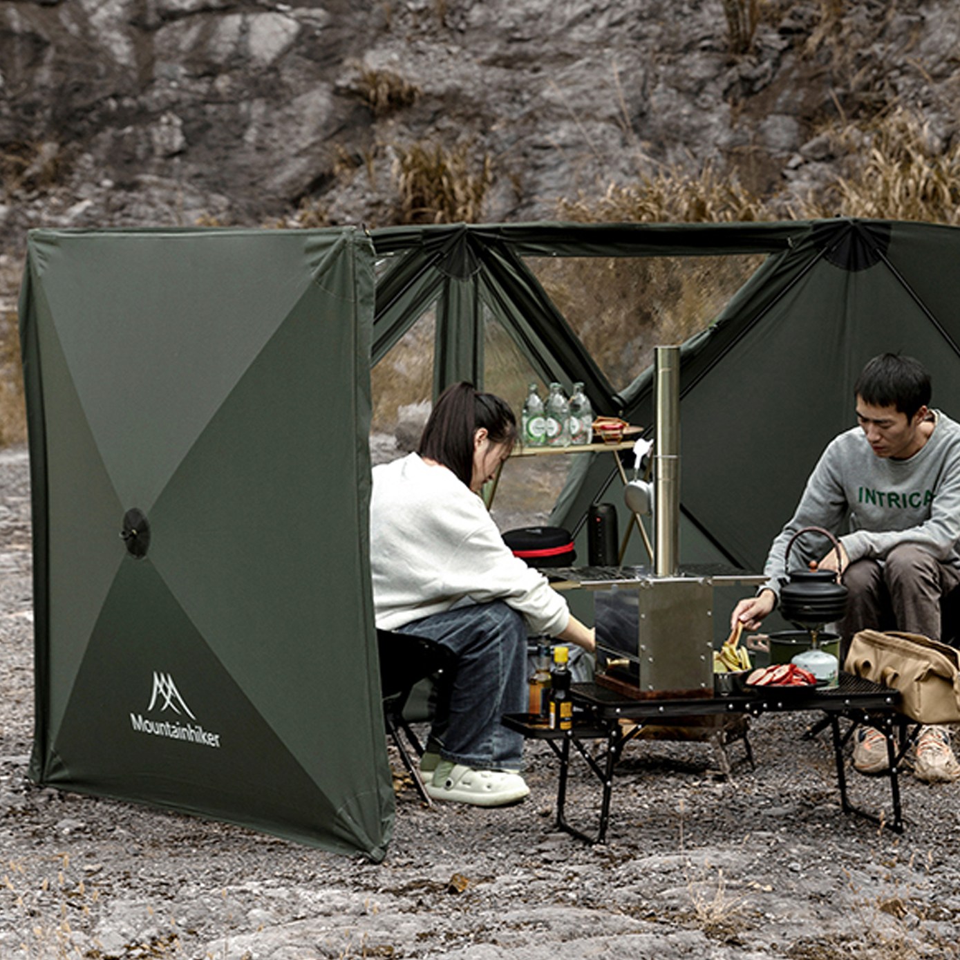 마운틴하이커 신형 윈드스크린 원터치 오토 바람막이 최신형 캠핑용품 139,000원