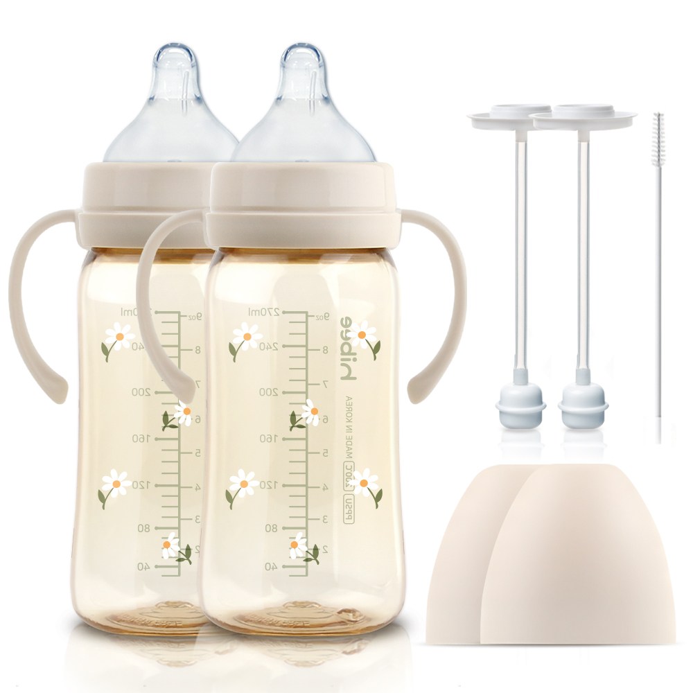 하이비 PPSU 배앓이방지 젖병 270ml 트윈팩+핸들2p+추타입2p or 간편타입2p 몽글 3초젖병 37,400원