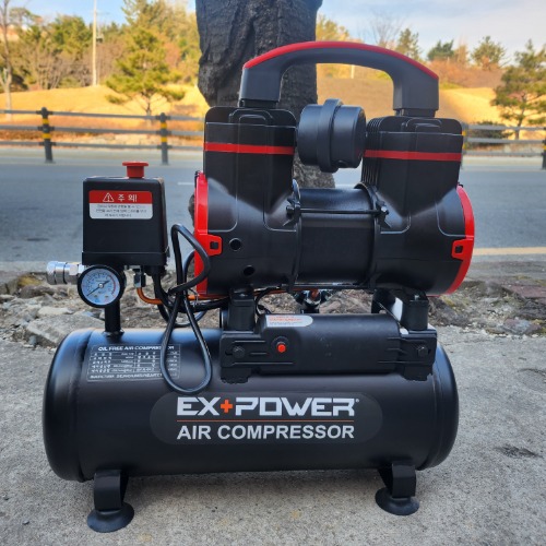 이엑스파워 저소음 에어 콤프레샤 미니 소형 가정용 1마력 오일레스 EAC-10S 147,400원