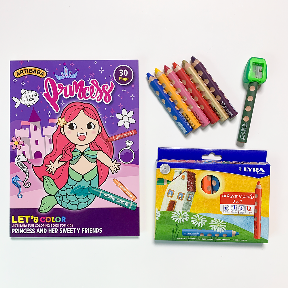 리라 그루브 트리플원 수채 색연필 12색+연필깎이+유아 색칠 공부 놀이 세트, 1개, 12색 55,500원