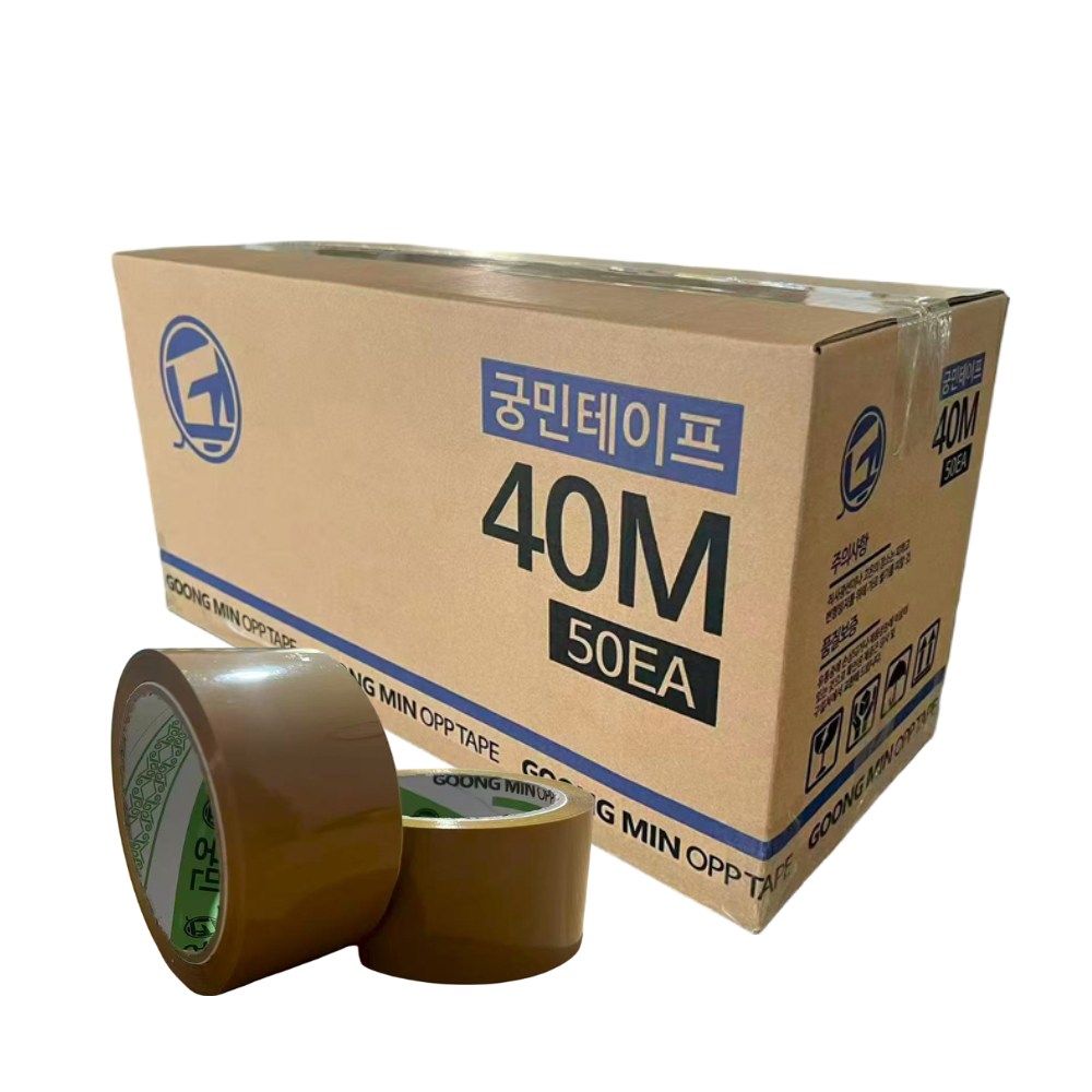궁민 opp 박스 테이프 중포장 미색 베이지 포장용 40m 5,900원