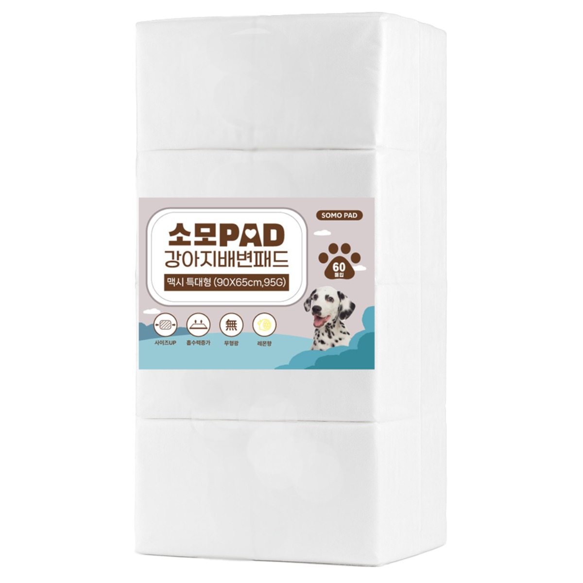 소모패드 강아지 배변패드 레몬향, 4개, 60개입 61,100원