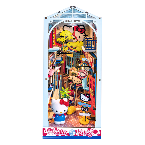신상품 산리오 헬로키티 피규어 포함 diy 미니어처하우스 북눅 북엔드 키티의 타운스퀘어, 1개 79,000원