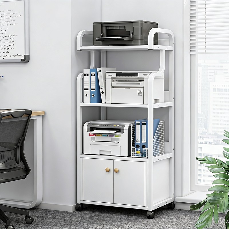 사무실 프린터 선반 바닥형 다층 이동식 수납선반, 흰색 69,300원