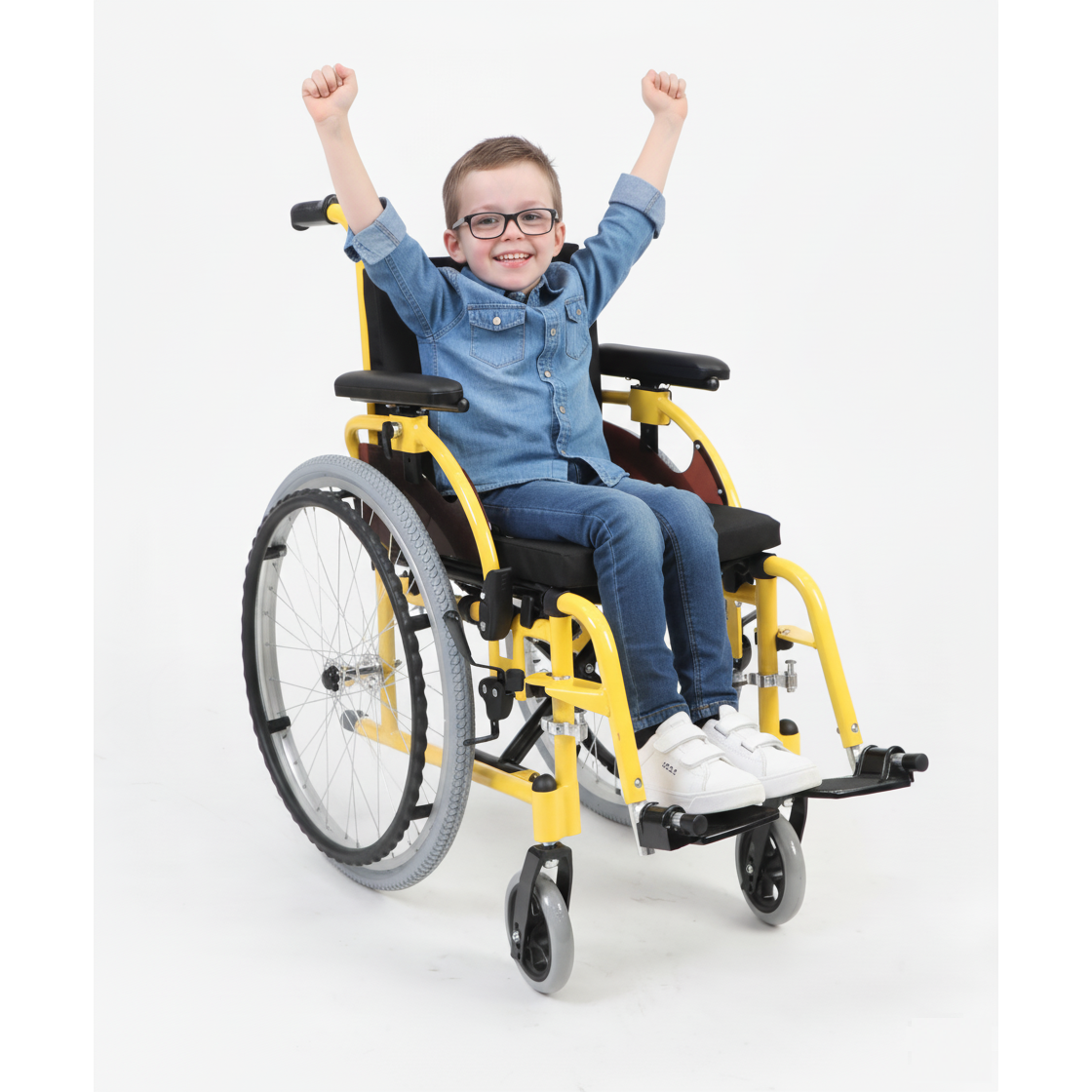 대세엠케어 접이식 휠체어 경량 알루미늄 어린이 아동 환자용 거상 가능한 PARTNER mini, 1개, 일반형 발걸이 타입 320,000원