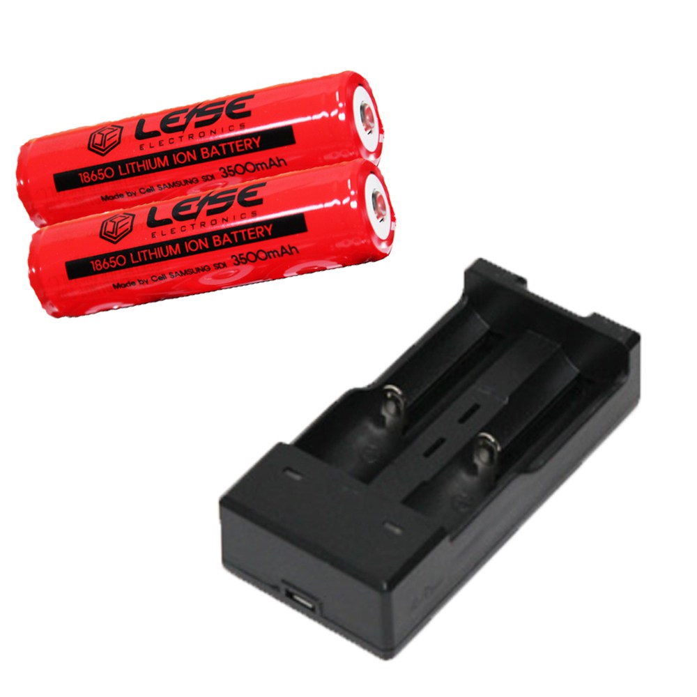삼성 18650 3500mAh 충전지 2알 + 2구 충전홀더, 1개, 1개입 19,900원