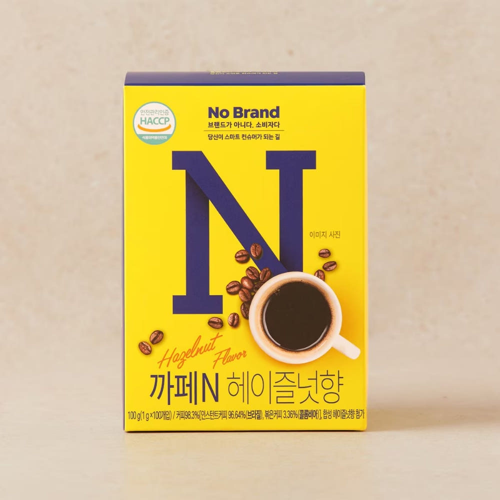 노브랜드 까페N 헤이즐넛향 1g 100입 향긋한 13,700원