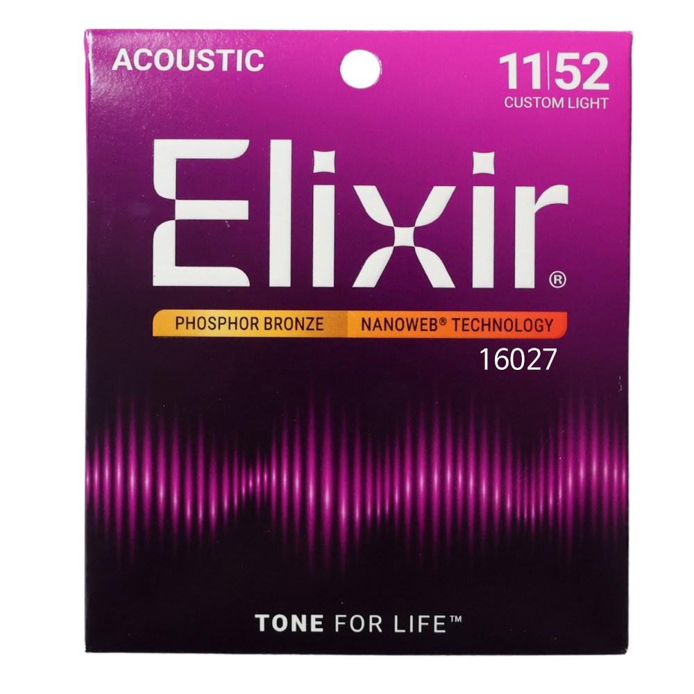 엘릭서 기타줄 나노웹 포스포브론즈 커스텀 라이트 16027 Elixir 통기타 스트링 (011-052) 25,480원