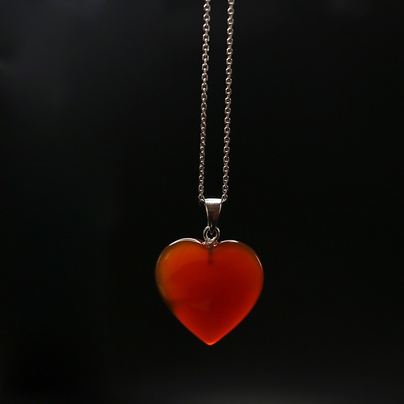 카넬리안 납작 하트 천연원석 행운석 은925 실버 펜던트 생일선물 PP-250051 15,000원