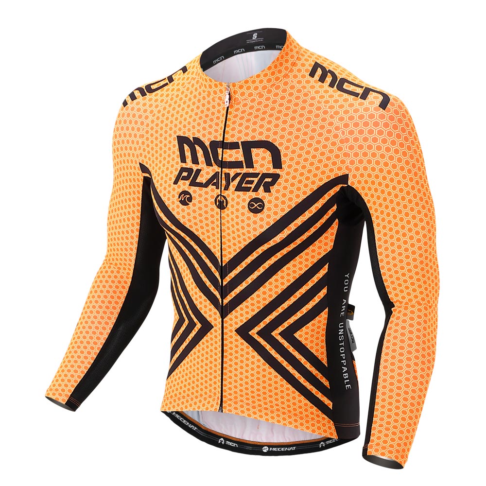 MCN 오렌지 플렉스 긴팔 져지 자전거 의류 상의 레이싱핏 기능성 사이클상의 로드상의 유니폼 130,000원