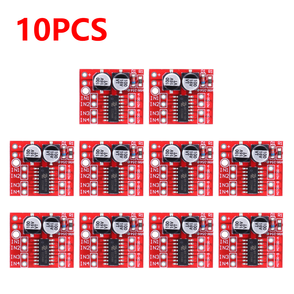 HW-354 L298N DC 모터 드라이브 컨트롤러 보드 모듈 Arduino용 미니 리버싱 PWM 속도 스테핑 2.5A 1-10 개 13,670원