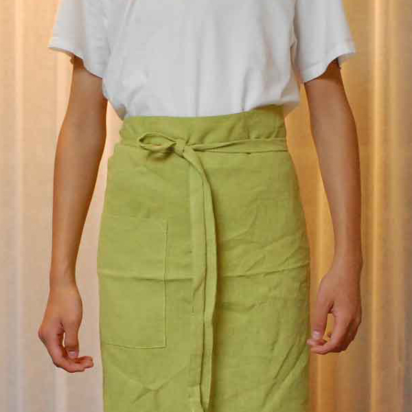 누심비 심플 스타일 린넨 반앞치마 공방 카페 바리스타 어린이집, 그린, 1개 12,900원